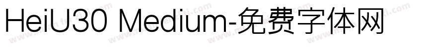 HeiU30 Medium字体转换